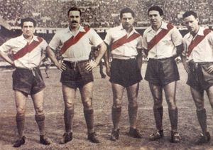 La Máquina: Juan C. Muñoz, José M. Moreno, Adolfo Pedernera, Angel Labruna y Félix Lousteau